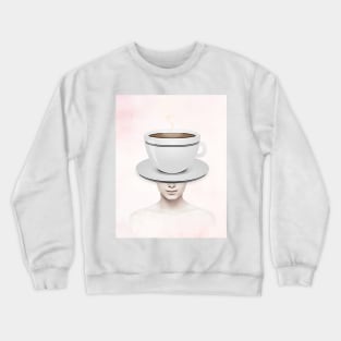 Coffee head portrait Crewneck Sweatshirt